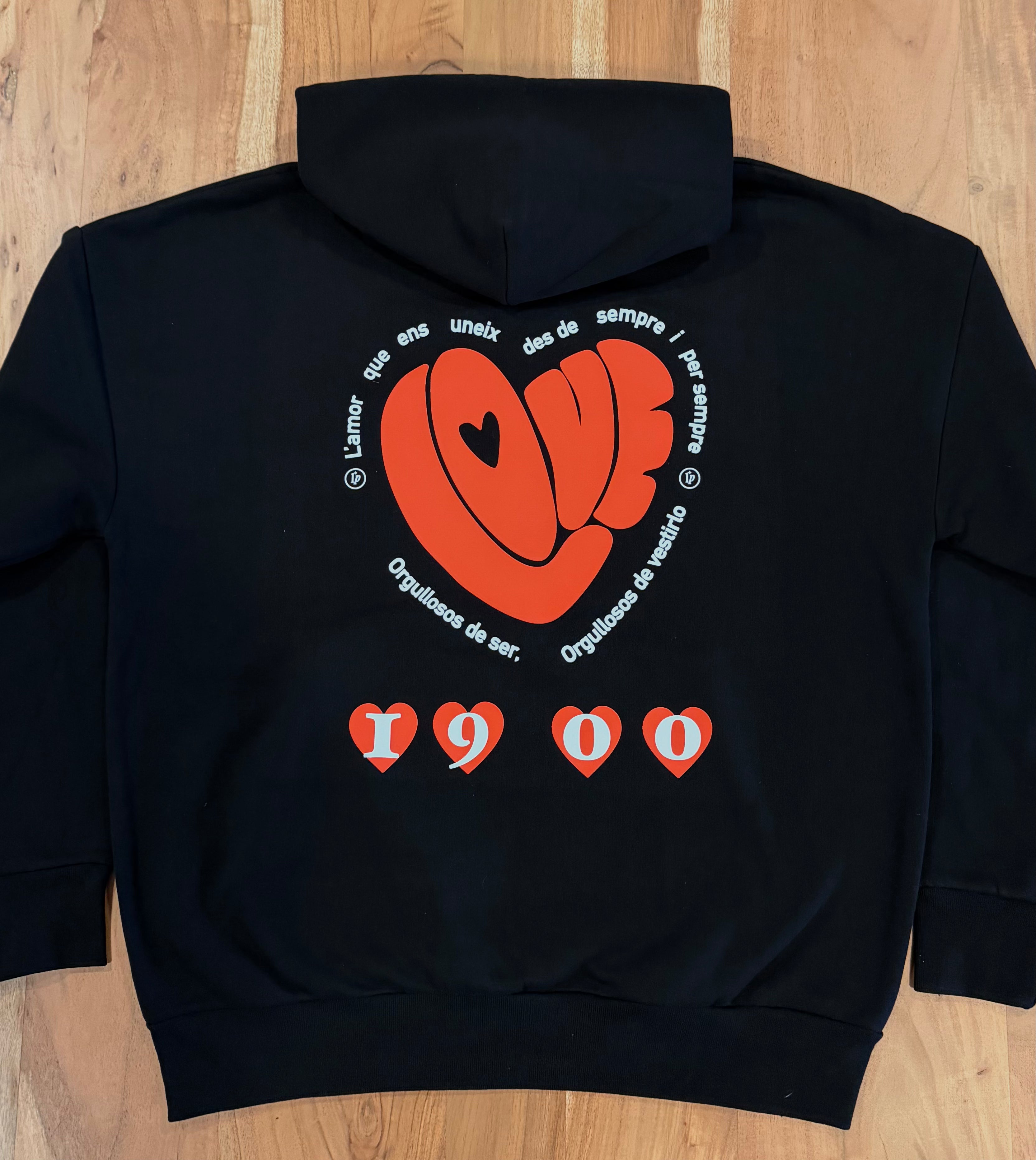 Sudadera Love 1900 - Negra Adultos (Edición Limitada)
