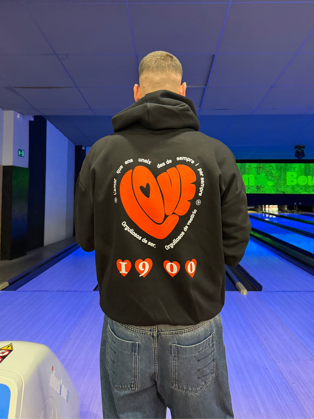 Sudadera Love 1900 - Negra Adultos (Edición Limitada)